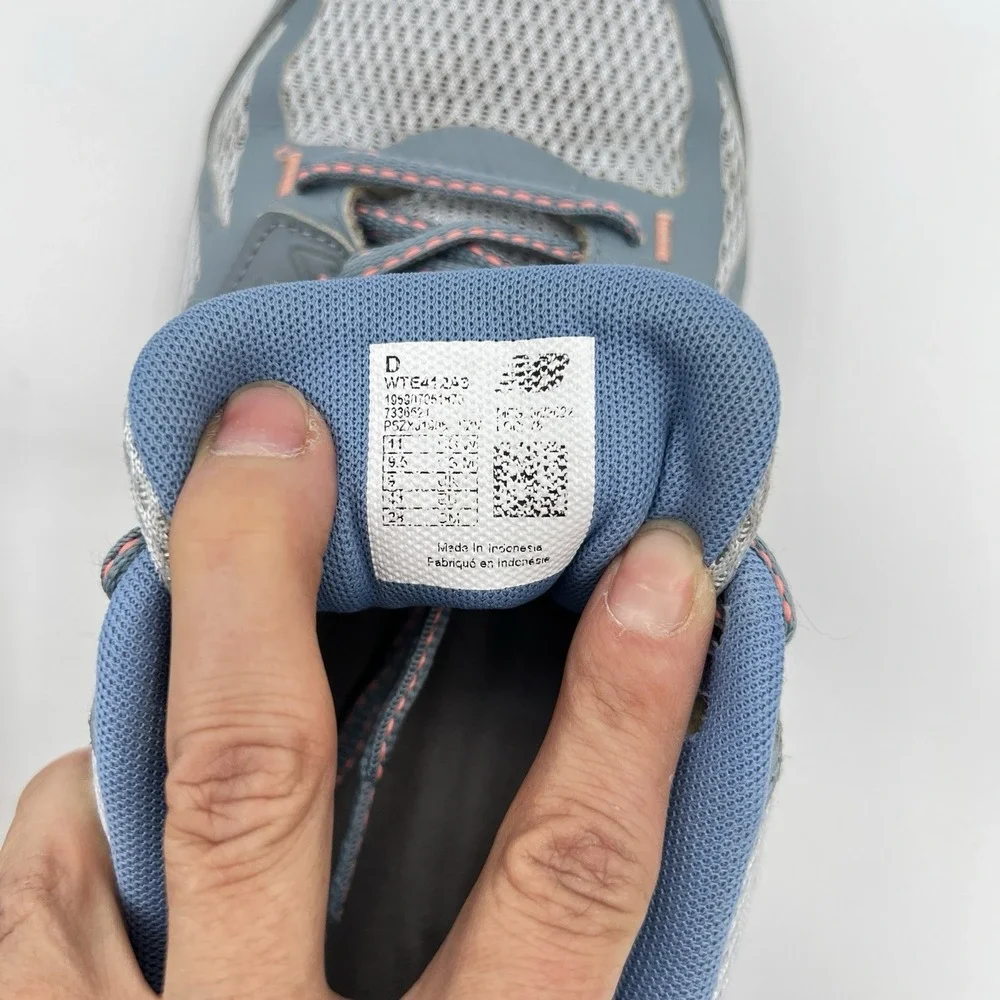 New Balance Men's 11M Trail Running Shoes Blue Gray Orange Athletic Sneakers